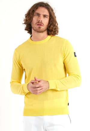 MAGLIA MANICA LUNGA UOMO MARINA MILITARE MYK0159 GIALLO