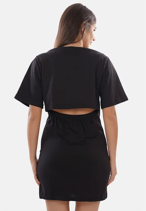 ABITO CORTO DONNA GAELLE GAABW09275 NERO