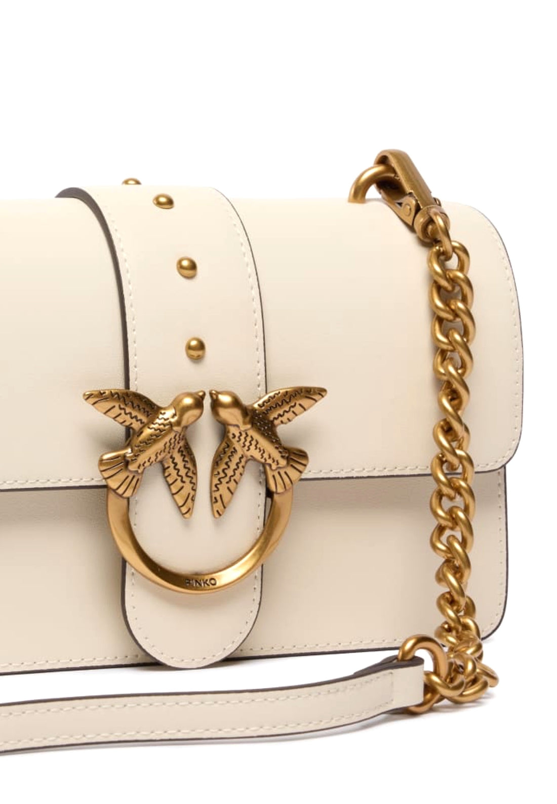 BORSA PINKO LOVE ONE MINI 105856 A0F1 Z14Q BIANCO-ORO