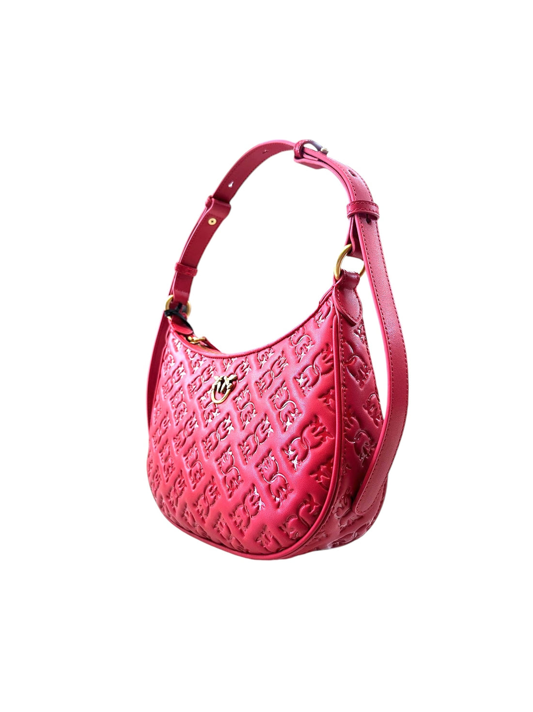 BORSA PINKO HALF MOON MINI LOGO IMPRIME 102790 A1YB R30Q RED