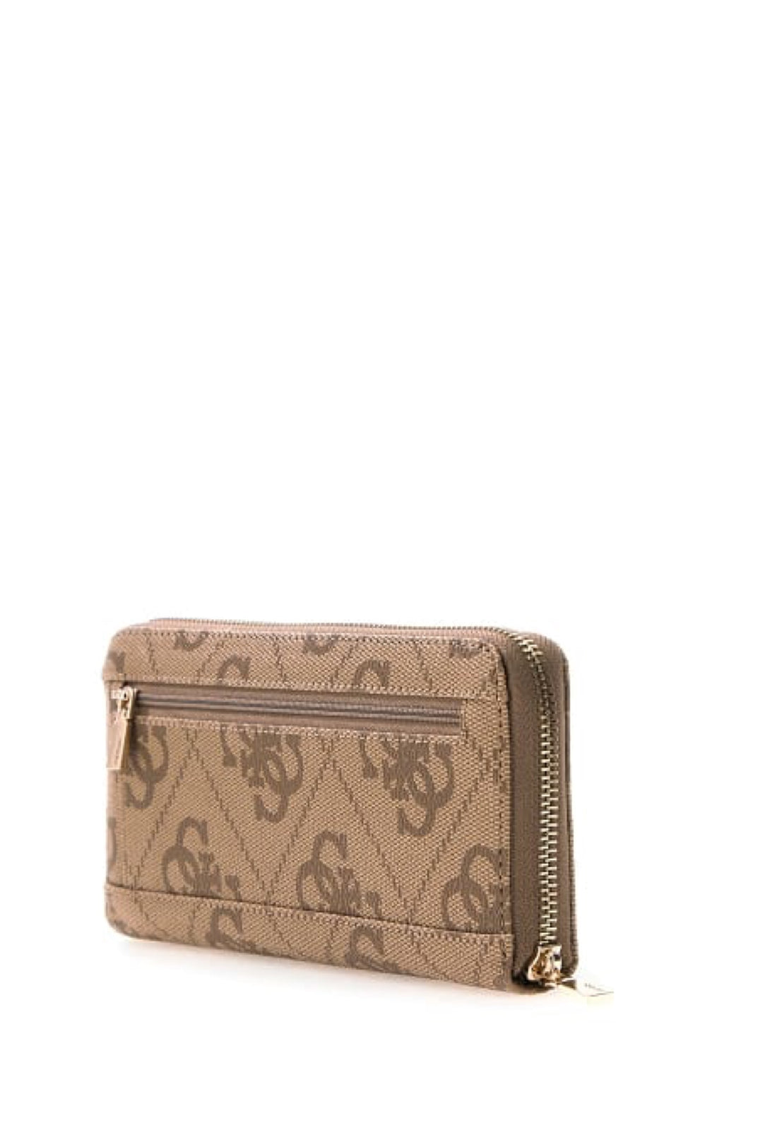 PORTAFOGLIO DONNA ZIP AROUND GUESS LAUREL II SO7459146 LATTE LOGO BROWN