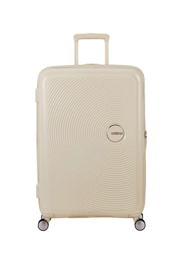 VALIGIA BAGAGLIO A MANO AMERICAN TOURISTER PICCOLA RIGIDA SOUNDBOX 88472 COCONUT SAND 55CM