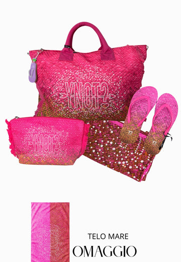 COORDINATO MARE BORSA GRANDE+ NECESSAIRE+PAREO+ INFRADITO YNOT MACAO GUAVA