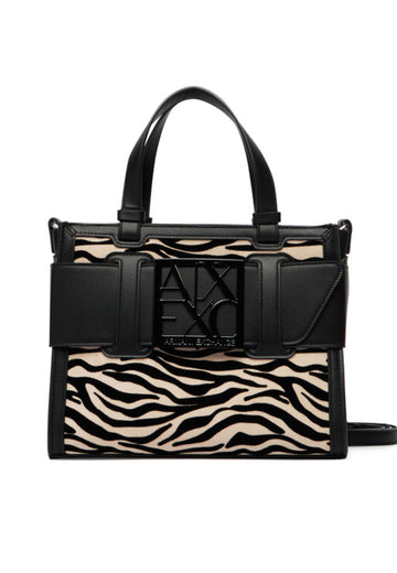 BORSA A MANO E TRACOLLA ARMANI EXCHANGE PICCOLA XW000392 AF26445 MC149 BLACK-SCRIPT