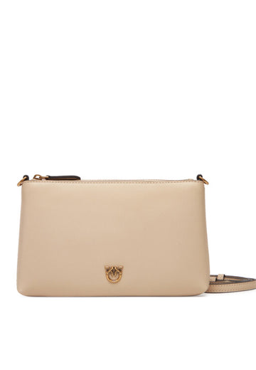 BORSA PINKO FLAT HORIZONTAL MINI VITELLO 104277 A0F1 C50Q BEIGE