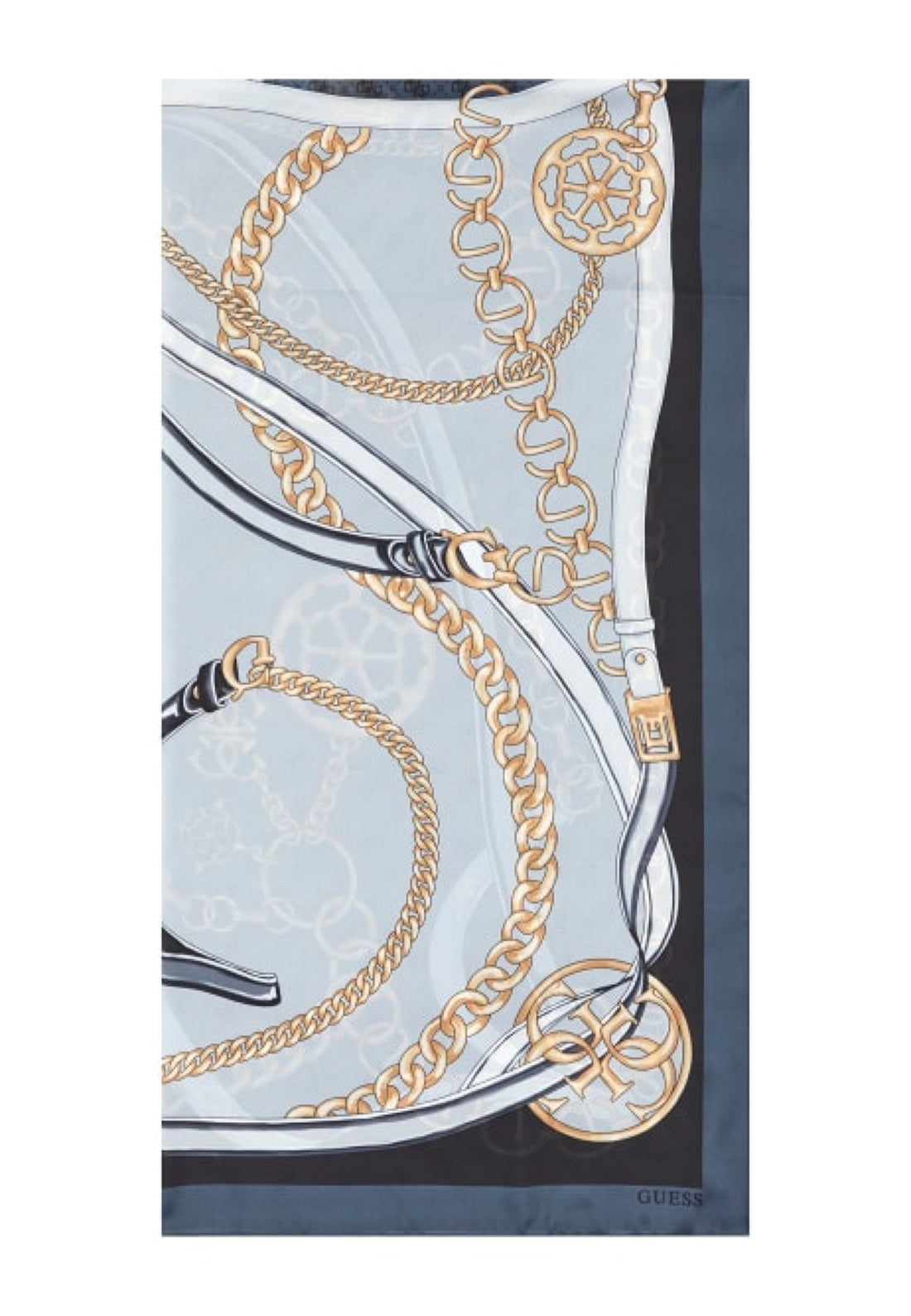 FOULARD GUESS DONNA RETTANGOLARE AW5339POL03 COAL LOGO