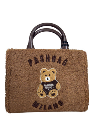 BORSA A MANO E TRACOLLA PASHBAG MARGE 20168 SHEPHERD TEDDY CAMEL