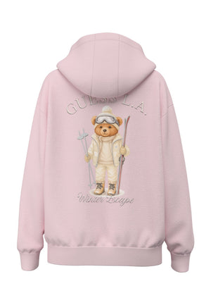 FELPA CON CAPPUCCIO DONNA GUESS V6BQ17K6354 A60W ROSA