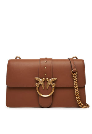 BORSA PINKO LOVE ONE CLASSIC 105857 A0F1 L17Q MARRONE LEONE