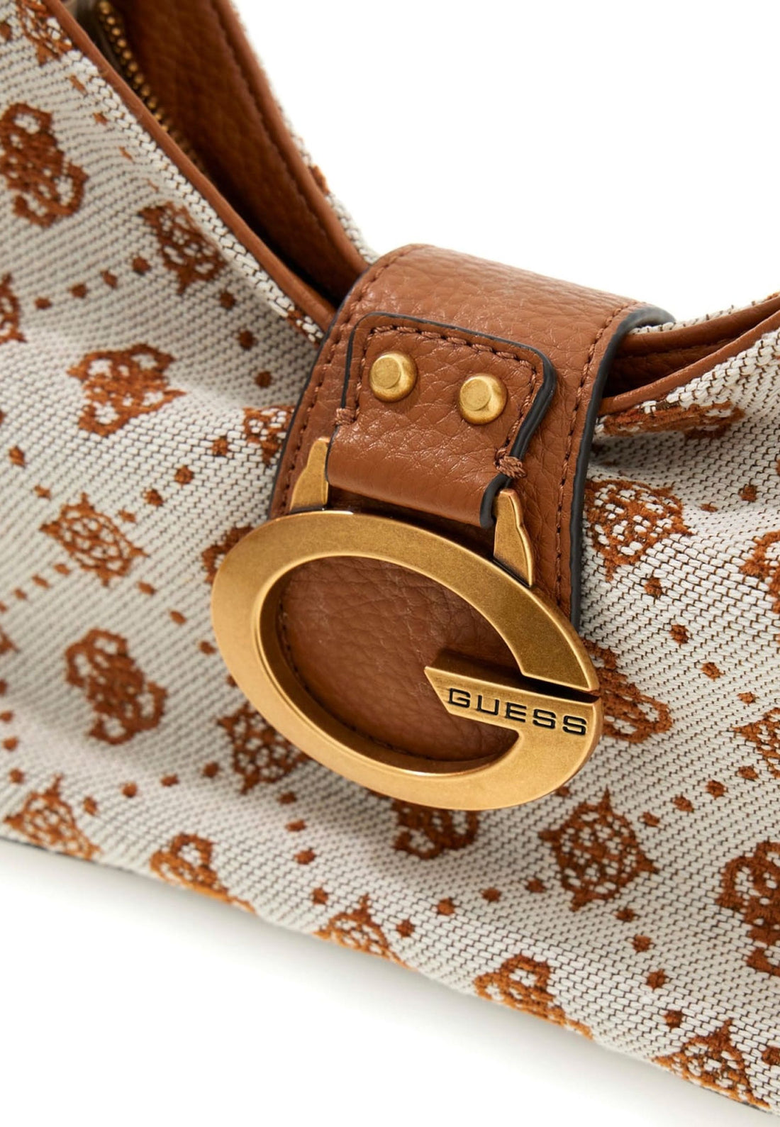 BORSA A SPALLA DONNA GUESS CAMDEN JB930818 COGNAC LOGO