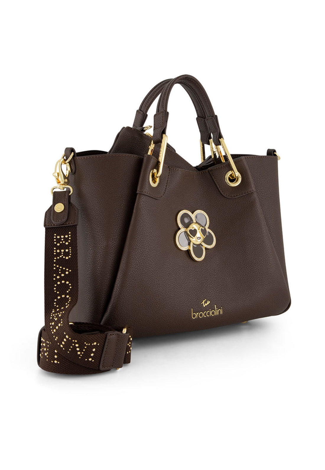 BORSA A MANO E TRACOLLA MEDIA BRACCIALINI AMY BIJOUX B19211 CIOCCOLATO