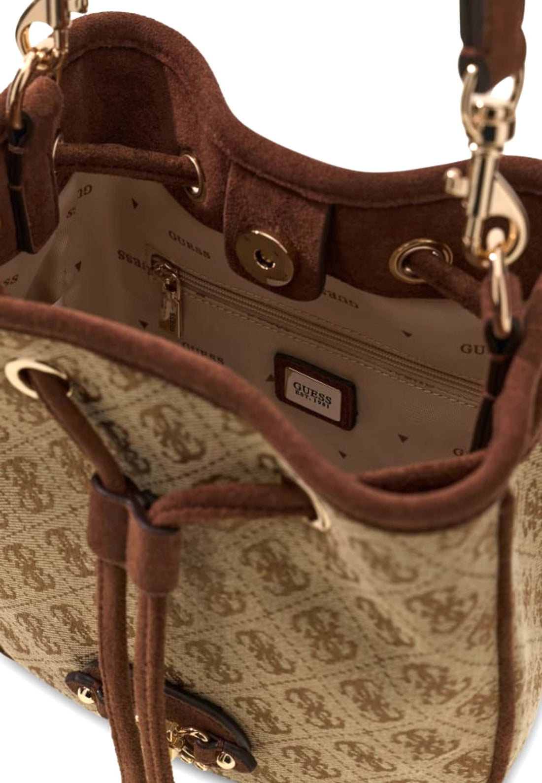 BORSA SECCHIELLO GUESS SAMANTHA MINI JG231377 LATTE LOGO