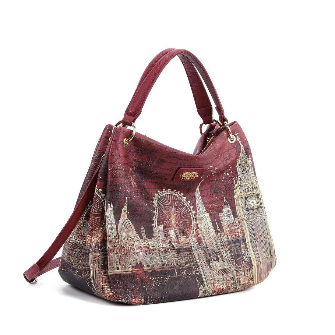 BORSA A MANO E TRACOLLA  DONNA YNOT CPD-003F7 BURGUNDY