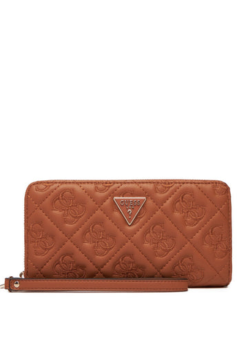 PORTAFOGLIO DONNA ZIP AROUND GUESS ADELASIA QL9658146 CARAMEL