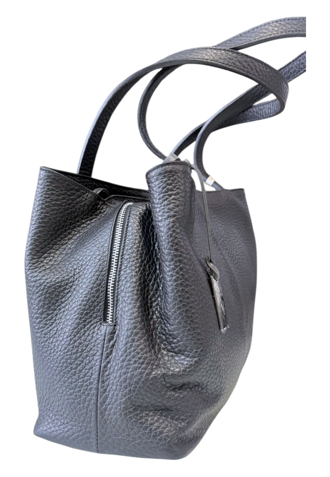 BORSA A SPALLA DONNA PELLETTERIA VENETA V25313 NERO