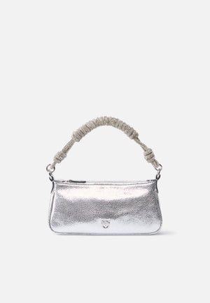 BORSA PINKO HALF MOON HORIZONTAL MINI 105915 A2WD ZZFN SILVER