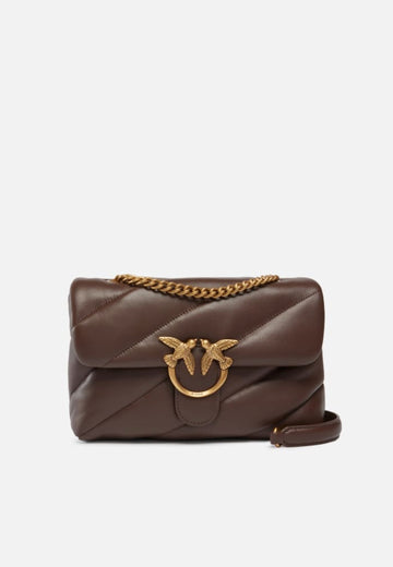 BORSA PINKO LOVE BIG PUFF 100038 A0F2 L74Q MARRONE CASTANO