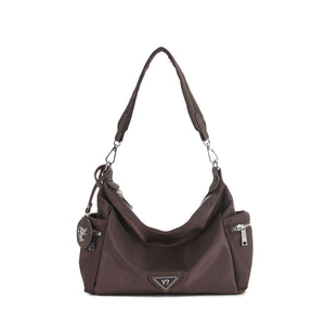 BORSA A TRACOLLA NYLON DONNA YNOT STE-005F7 CHOCO