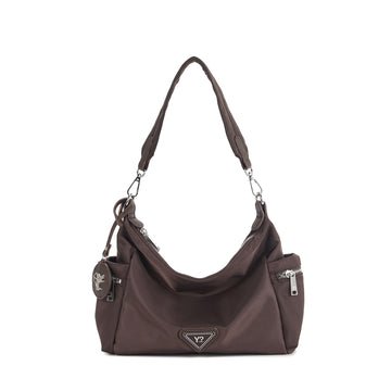 BORSA A TRACOLLA NYLON DONNA YNOT STE-005F7 CHOCO