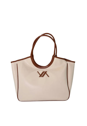 BORSA GRANDE A SPALLA DONNA VERDE 16-0008492 IVORY