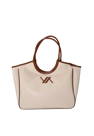 BORSA GRANDE A SPALLA DONNA VERDE 16-0008492 IVORY