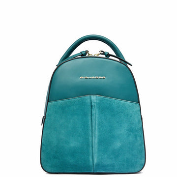 PIQUADRO WOMEN'S LEATHER BACKPACK CA6454W134 TEAL