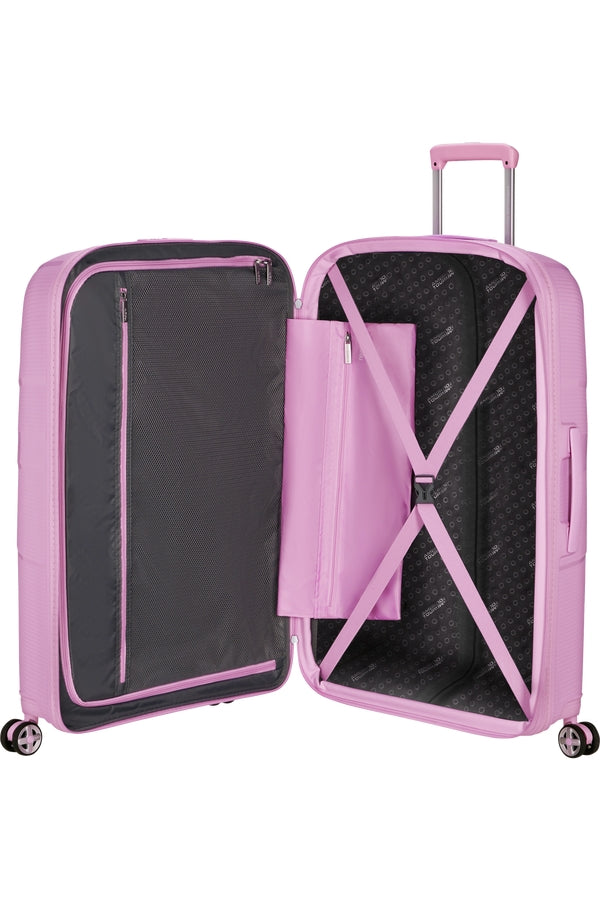 VALIGIA TROLLEY RIGIDA MEDIA AMERICAN TOURISTER  STARVIBE 146371 METALLIC PASTEL LAVENDER  67CM