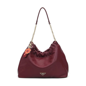 BORSA A SPALLA DONNA YNOT AST-001F7 BORDEAUX