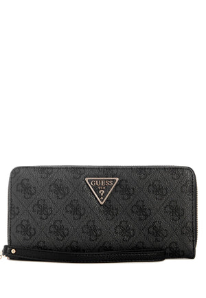 PORTAFOGLIO DONNA ZIP AROUND GUESS LAUREL II SG7459146 COAL LOGO