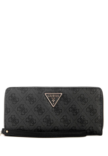 PORTAFOGLIO DONNA ZIP AROUND GUESS LAUREL II SG7459146 COAL LOGO