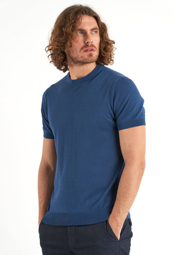 MAGLIA MEZZA MANICA UOMO MARINA MILITARE MYK0149 BLU