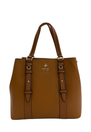 BORSA A MANO E TRACOLLA DONNA BEVERLY HILLS POLO CLUB BH-4451 CUOIO