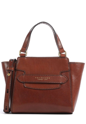 BORSA A MANO E TRACOLLA DONNA THE BRIDGE LUCREZIA 04190601 14 MARRONE