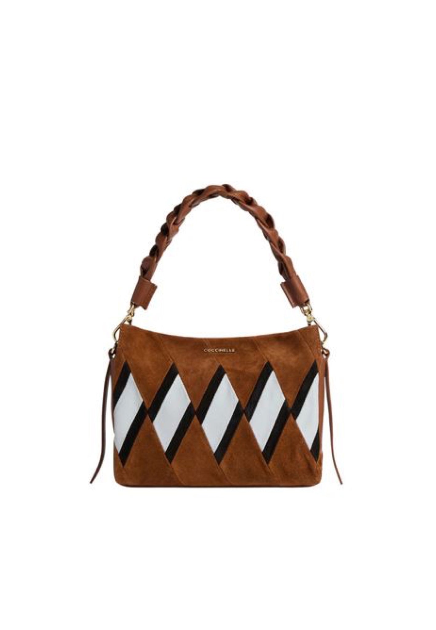 BORSA A SPALLA E TRACOLLA  COCCINELLE BOHEME NEW GEO.PATCH E1T66580101 MULTICOLOR-COGNAC-NOIR