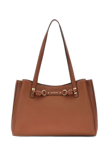 BORSA A SPALLA DONNA GUESS CAMELIA BG974223 COGNAC
