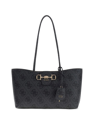 BORSA A SPALLA DONNA GUESS JANIE LOGO OS992423 COAL LOGO