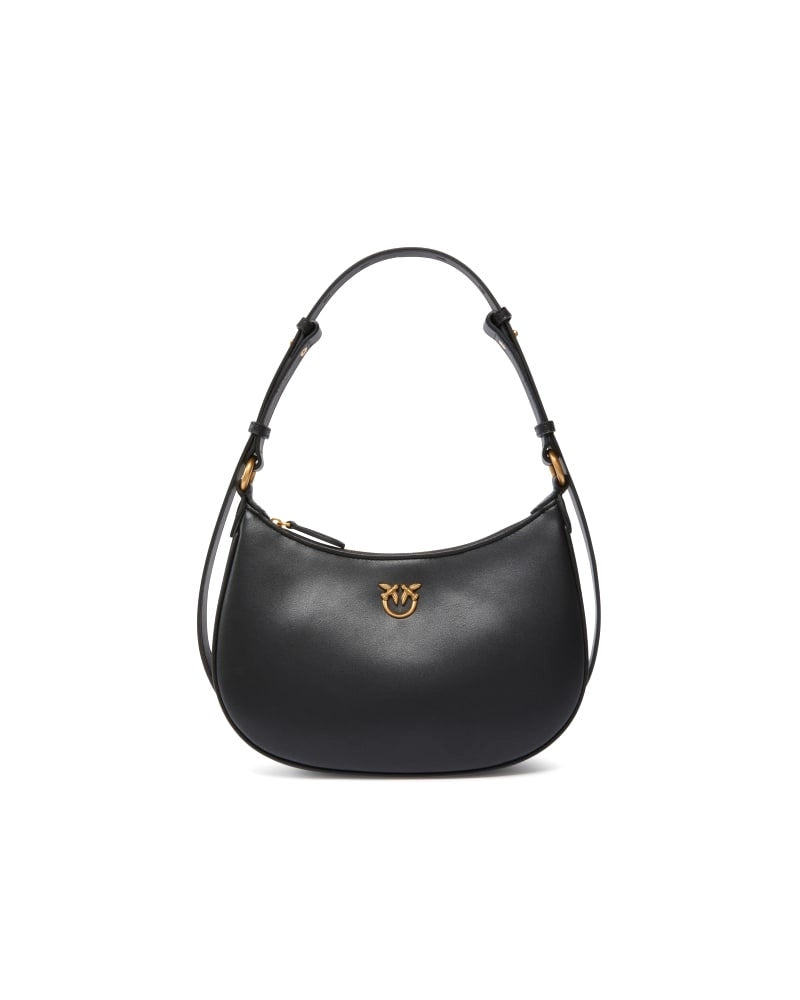 BORSA PINKO HALF MOON VITELLO SETA 102790 A0F1 Z99Q NERO