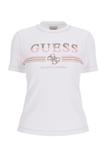 MAGLIA T-SHIRT DONNA GUESS V6GI07K2968 BIANCO