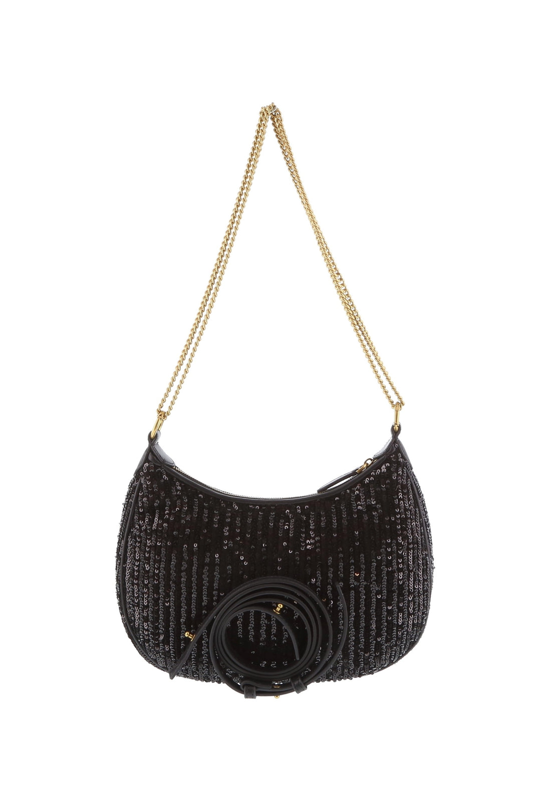 BORSA PINKO HALF MOON PAILLETTES 105916 A2WC Z99Q NERO