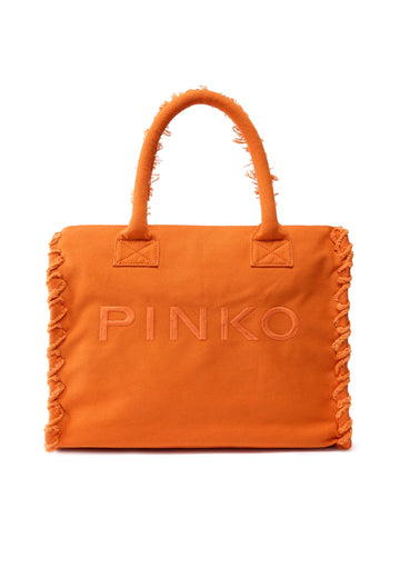 BORSA PINKO SHOPPING BEACH CANVAS 106673 A3A4 A76 ORANGE