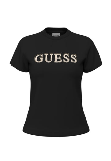 MAGLIA T-SHIRT MEZZA MANICA DONNA GUESS V6BI06K6273 G012 BLACK