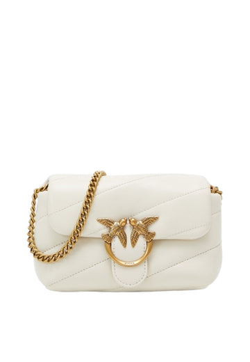 PINKO LOVE BABY PUFF SHEEP NAPPA BAG 100040 A0F2 WHITE
