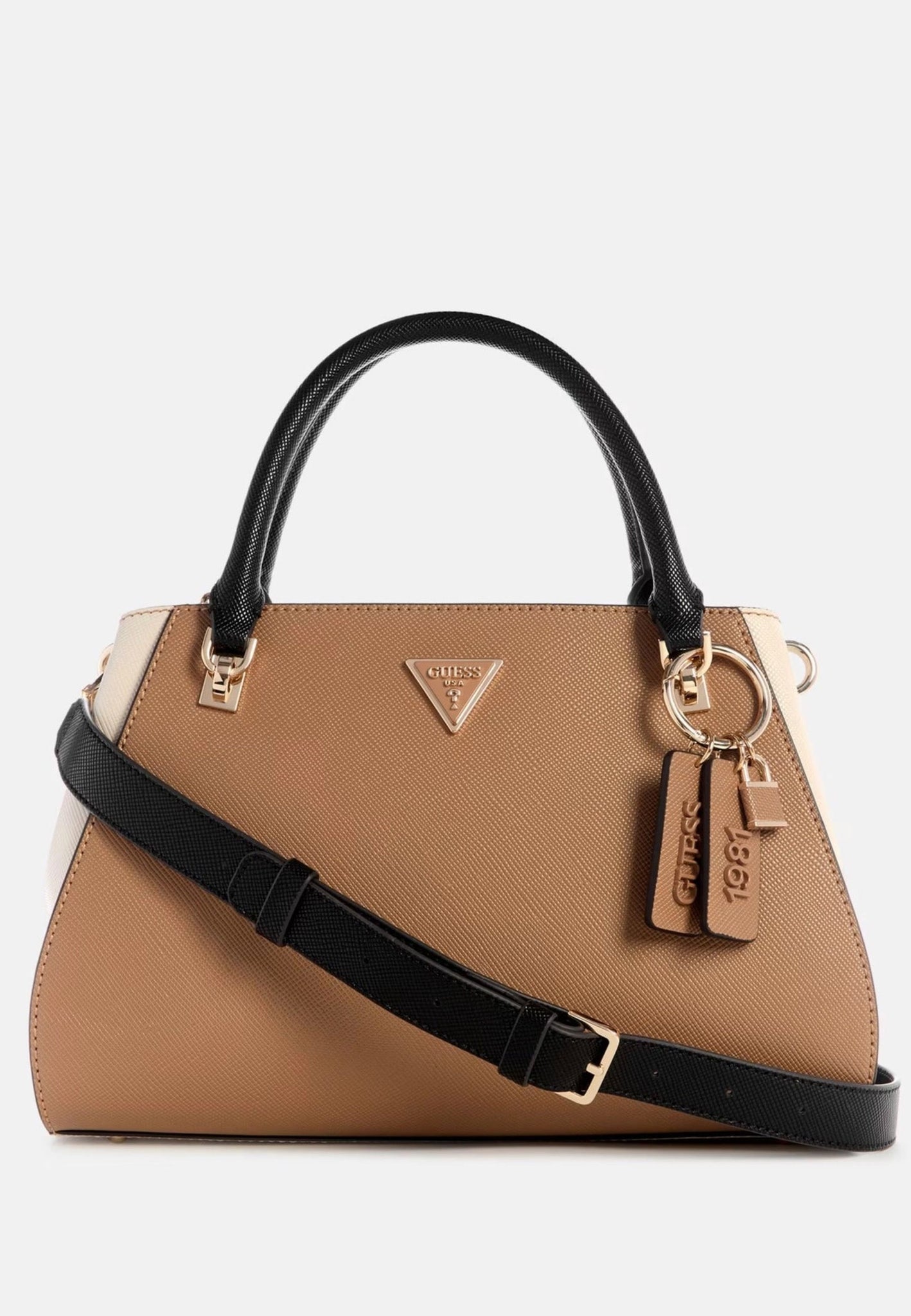 BORSA A MANO E TRACOLLA GUESS NOELLE II ZG967207 TAN MULTI