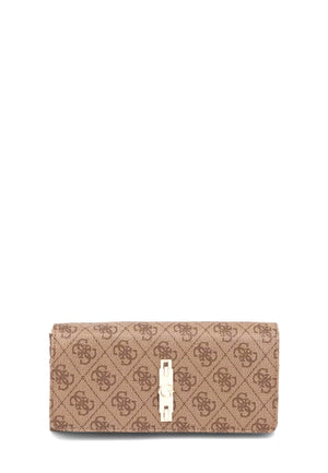 PORTAFOGLIO DONNA CON PATTA GUESS YVONNE LOGO SG2378155 LATTE LOGO