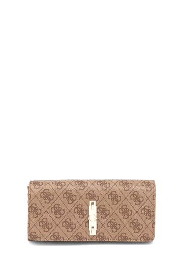 PORTAFOGLIO DONNA CON PATTA GUESS YVONNE LOGO SG2378155 LATTE LOGO
