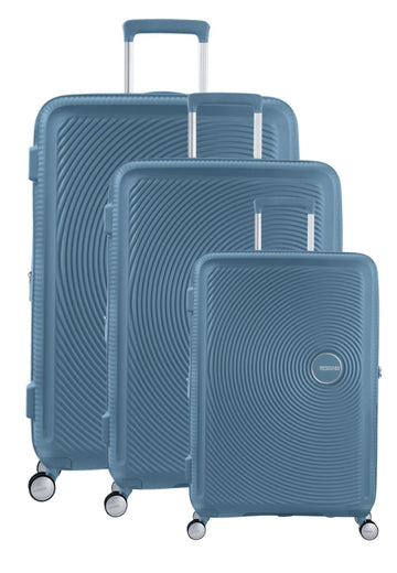 SET DI VALIGIE AMERICAN TOURISTER SOUNDBOX STONE BLU