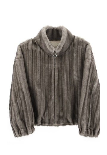PELLICCIA ECO DONNA YNOT CAS-009F1 GREY