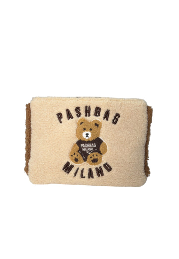 BORSA POCHETTE-TRACOLLINA PASHBAG SOPHIE 20467 SHEPHERD TEDDY IVORY