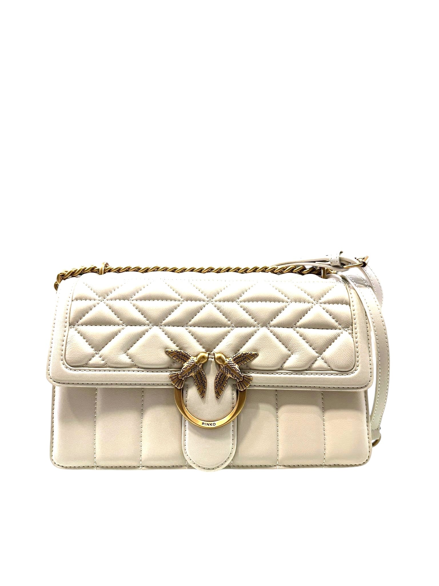 BORSA PINKO LOVE ONE CLASSIC 100941 A1XH Z14Q BIANCO