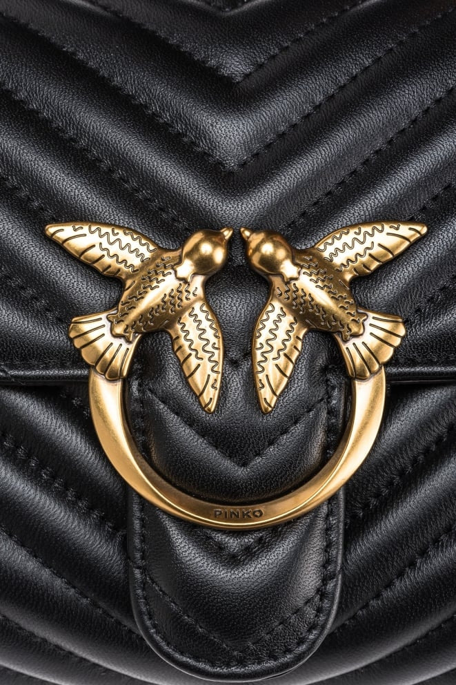 PINKO LOVE LADY PUFF BAG 100044 A0GK Z99Q BLACK-GOLD